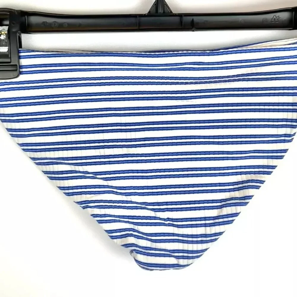 Vitamin A Women’s White/Blue Hipster Bikini Bottom Size 6